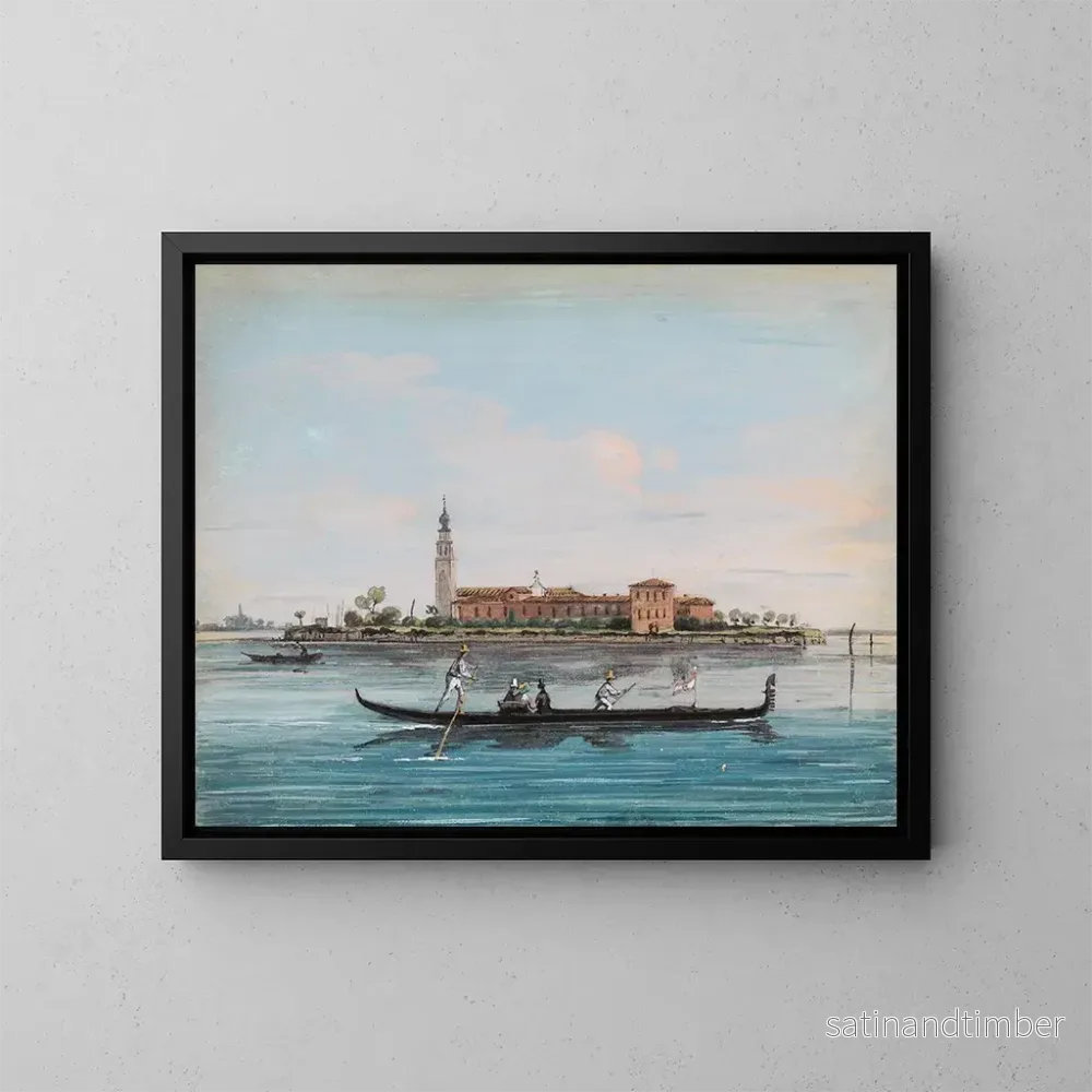 Reproduktion av målningen Vue de Venise de San Lazzaro degli Armeni – Giuseppe Bernardino Bison Reproduktion av målningen Vue de Venise de San Lazzaro degli Armeni – Giuseppe Bernardino Bison