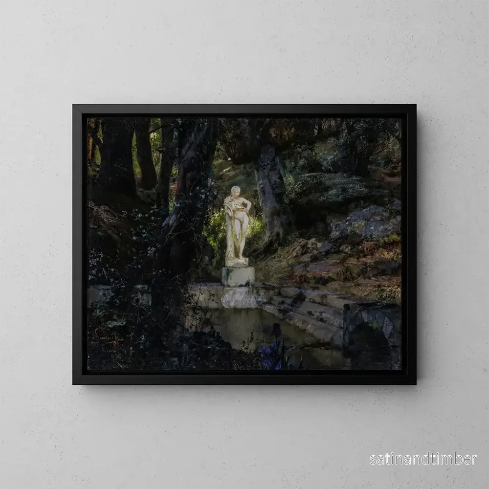 Reproduktion av målningen Le bassin des faunes - Henryk Siemiradzki