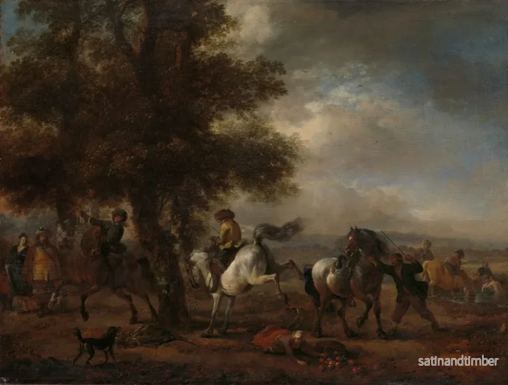Reproduktion av målningen Le gris som reser sig - Philips Wouwerman - Bild 2