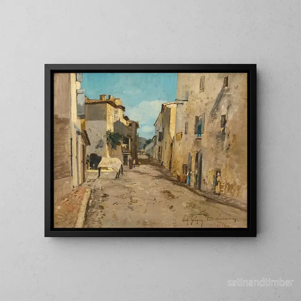Reproduktion av målningen Rue Lourmarin, Vaucluse - Paul-Camille Guigou