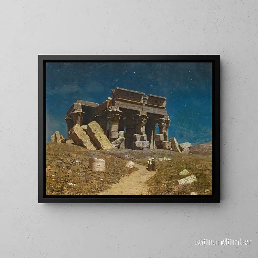 Reproduktion av målningen av det förfallna templet i Kom Ombo i Egypten – Ivan Fedorovich Choultse Reproduktion av målningen av det förfallna templet i Kom Ombo i Egypten – Ivan Fedorovich Choultse