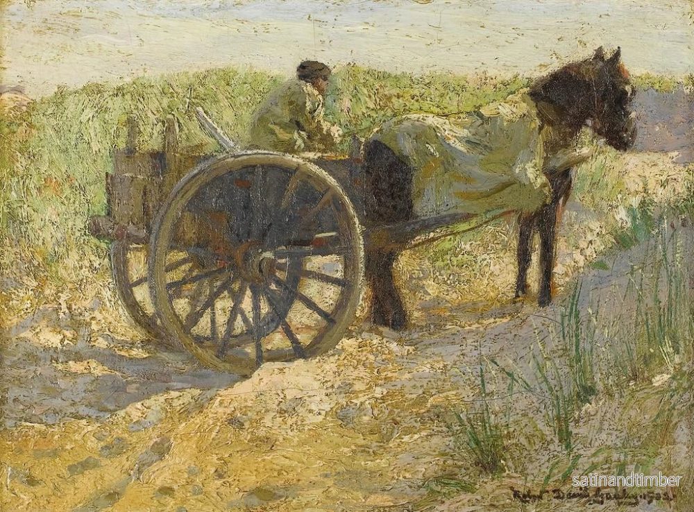 Reproduktion av målningen av häst med en bil - Robert David Gauley - Bild 2