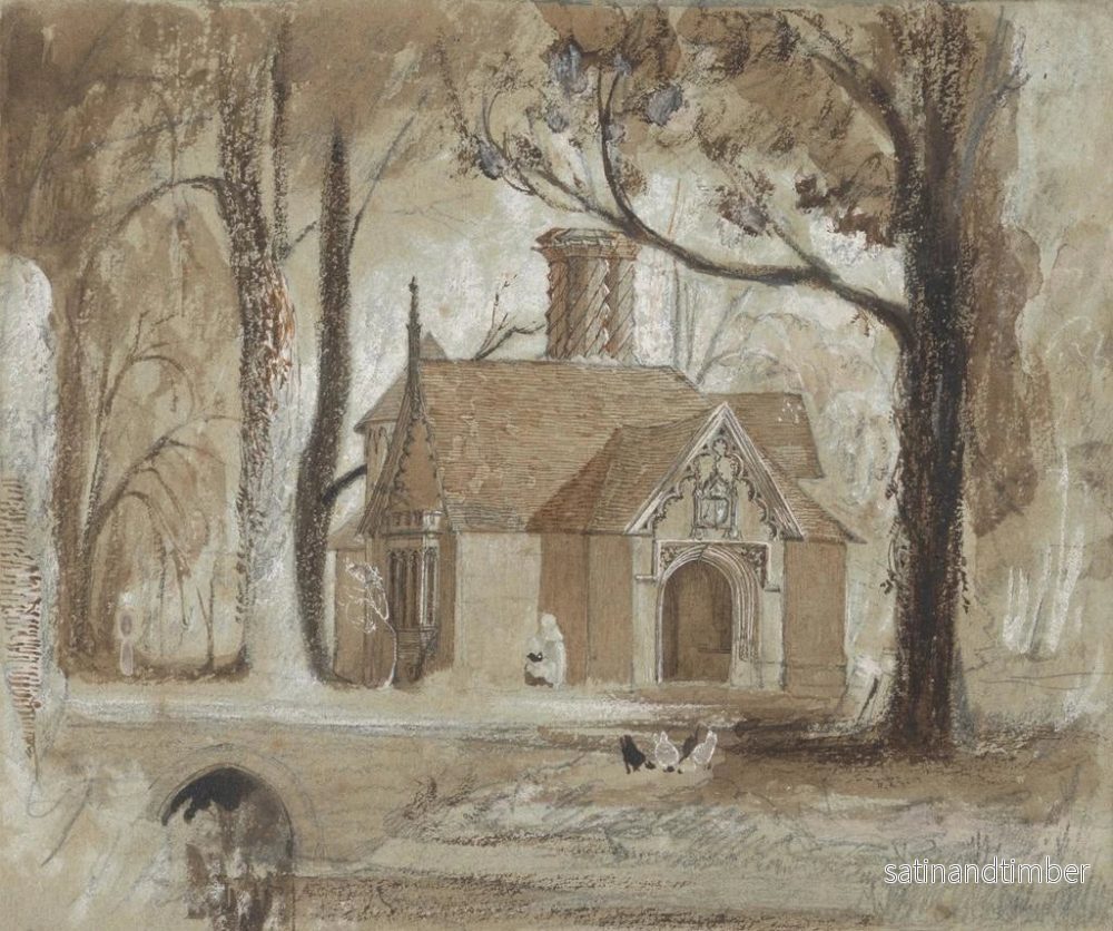 Reproduktion av målningen Le pavillon des portiers de Fulham Palace - John Gendall - Bild 2