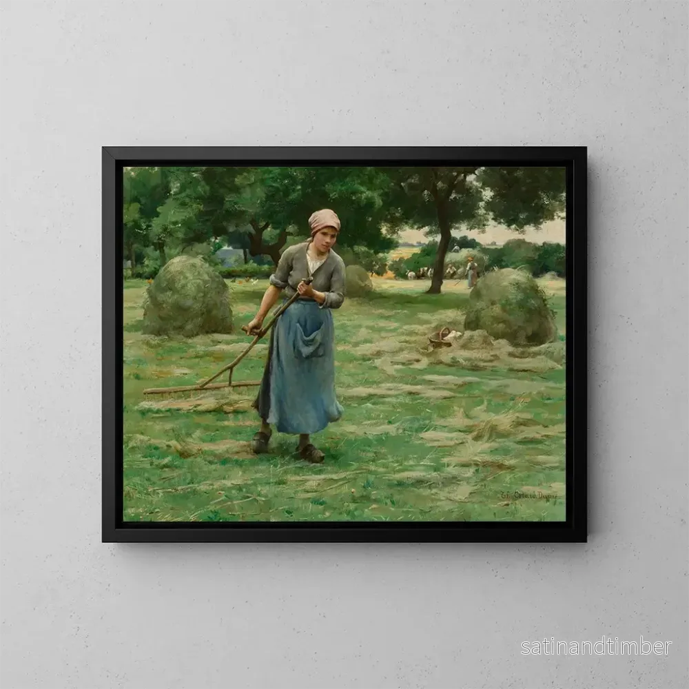 Reproduktion av målningen Faneuse ratissant - Thérèse Marthe Françoise Cotard-Dupré