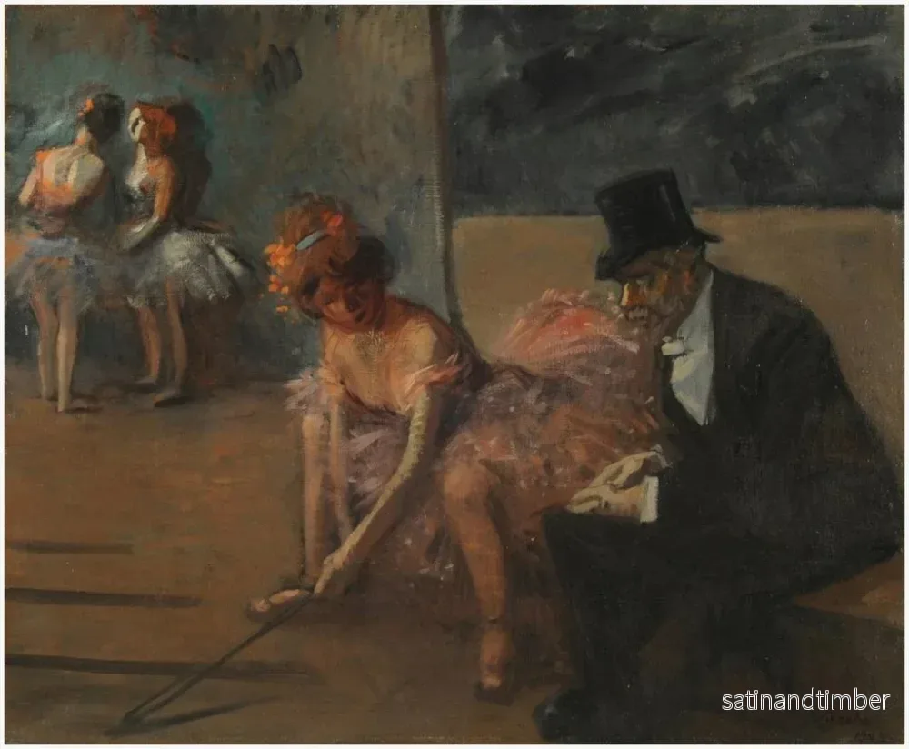 Reproduktion av målningen Danserska och beundrare bakom scenen - Jean-Louis Forain - Bild 2