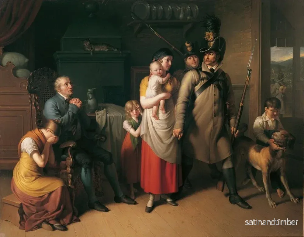 Reproduktion av målningen Le retour du landwehrmann - Johann Peter Krafft - Bild 2