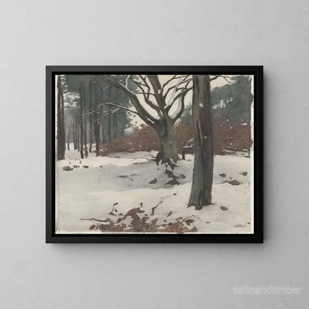 Reproduktion av målningen Träd i snön - Willem Witsen