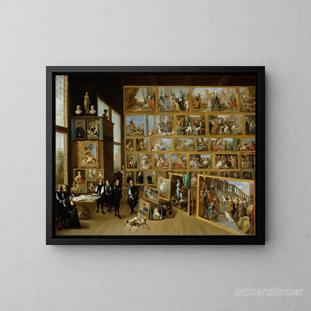 Reproduktion av målningen L’archiduc Léopold-Guillaume i sin galleri i Bryssel – David Teniers den yngre Reproduktion av målningen L’archiduc Léopold-Guillaume i sin galleri i Bryssel – David Teniers den yngre