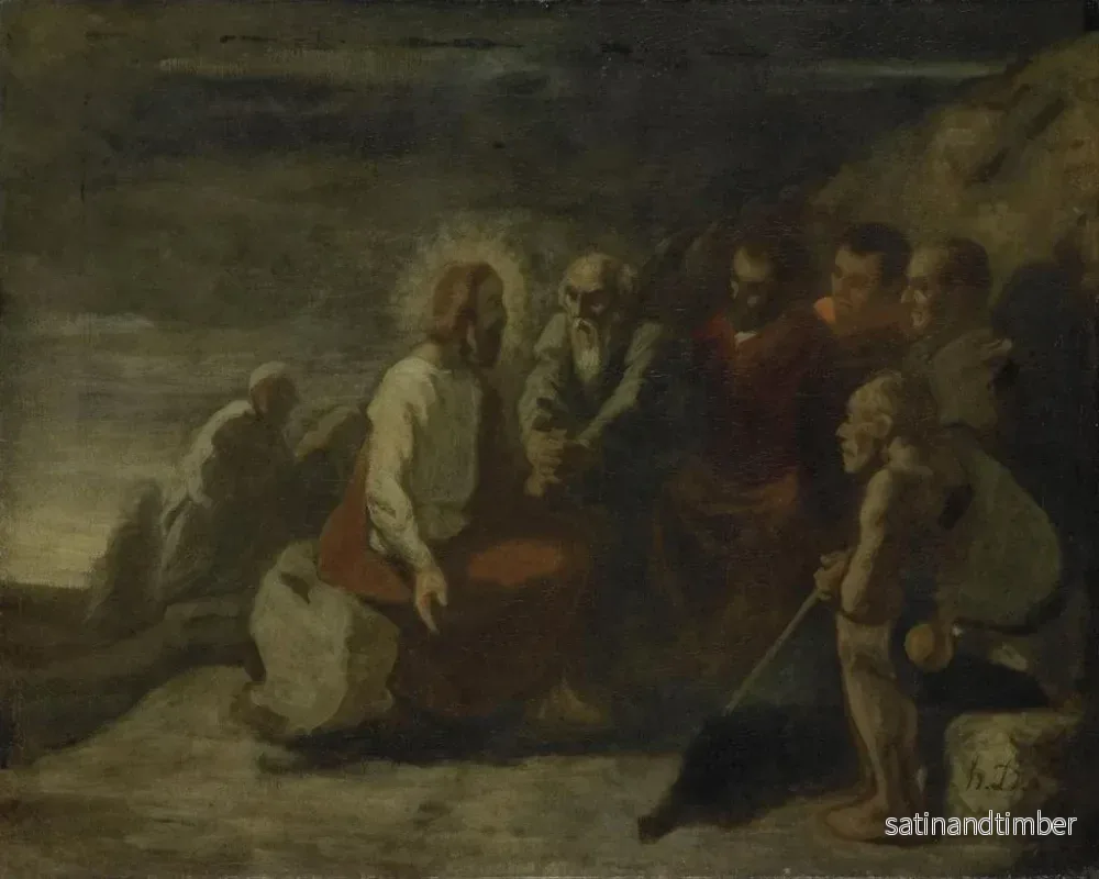 Reproduktion av målningen av Kristus och hans lärjungar - Honoré Daumier - Bild 2