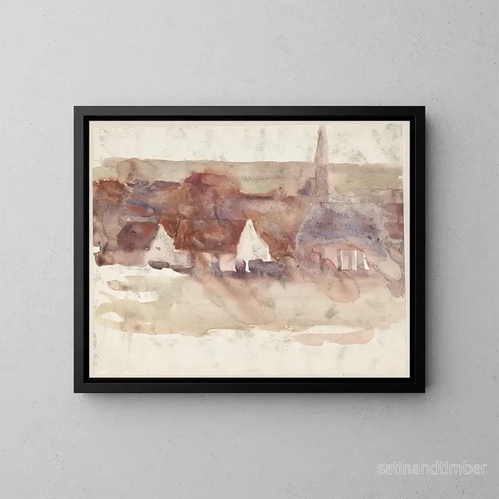Reproduktion av målningen Skiss av ett stadsvylandskap - Max Liebermann