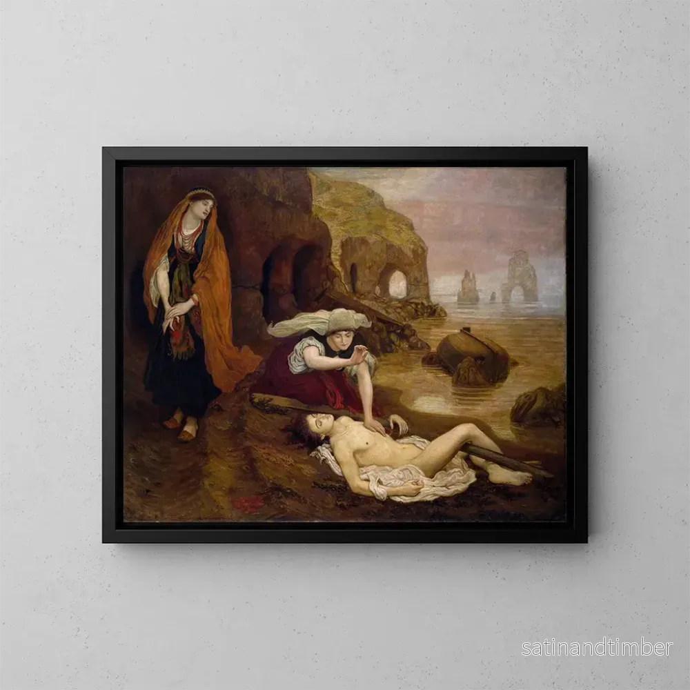 Reproduktion av målningen La découverte de Don Juan par Haïdée av Ford Madox Brown