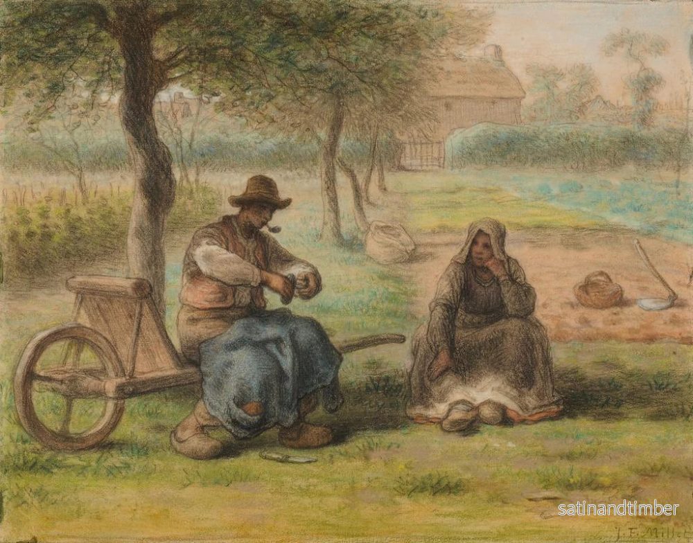 Reproduktion av målningen Le Repos au milieu du jour - Jean-François Millet - Bild 2