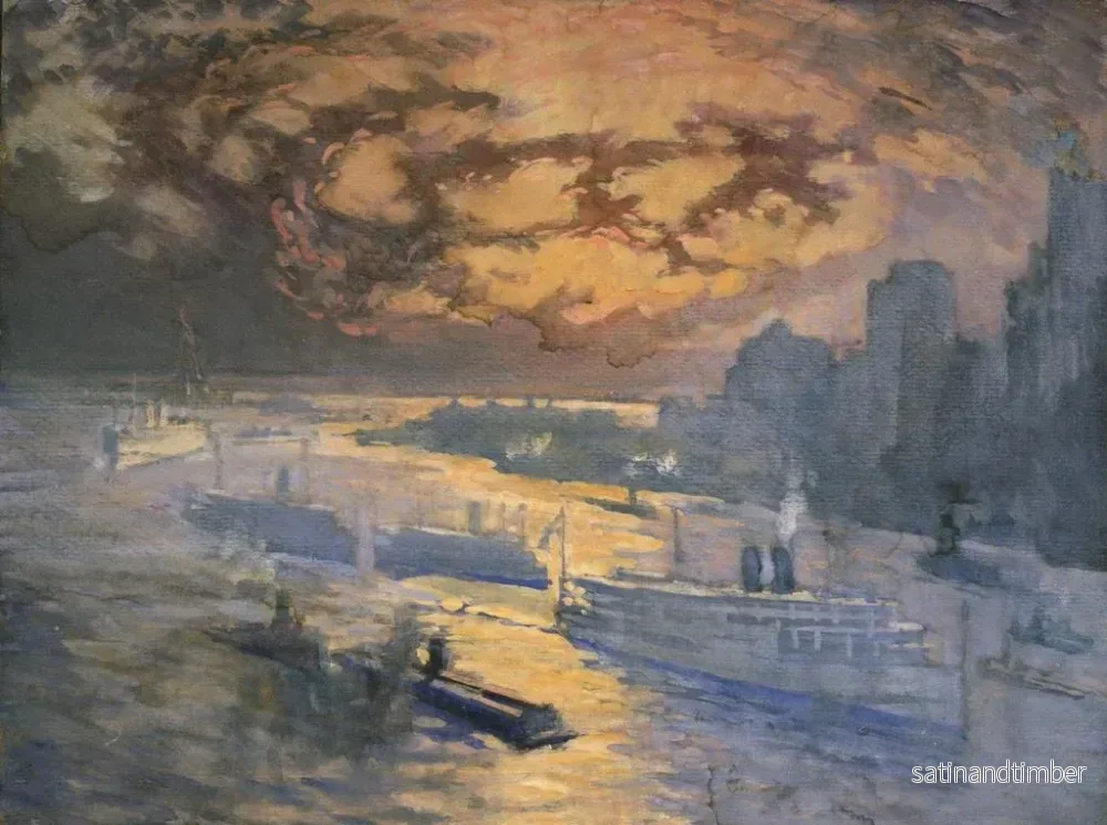 Reproduktion av målningen Rivière réfléchissante - Joseph Pennell - Bild 2