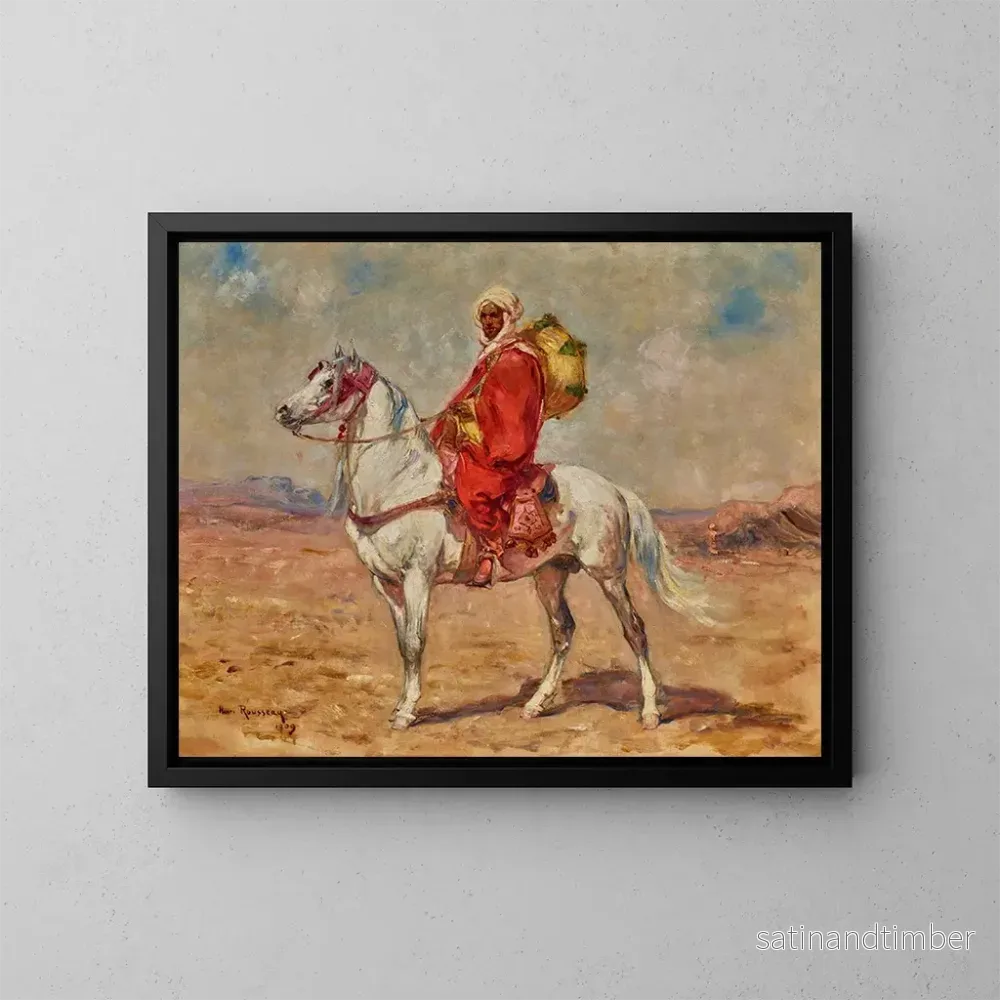 Reproduktion av målningen Cavalier och hans häst - Henri Rousseau