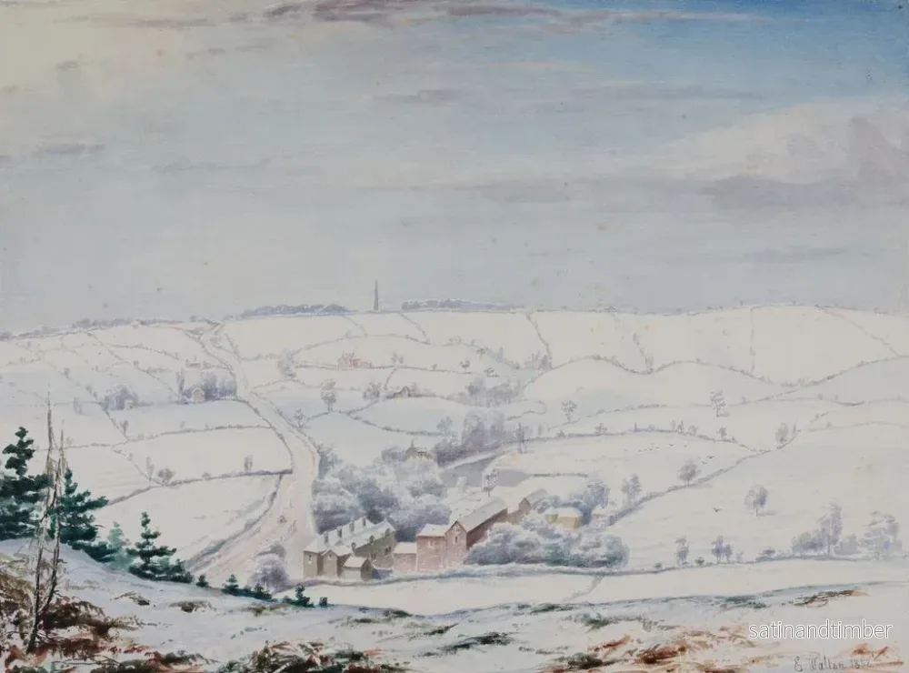 Reproduktion av målningen Sedan Rednal-berget, vinter - Elijah Walton - Bild 2