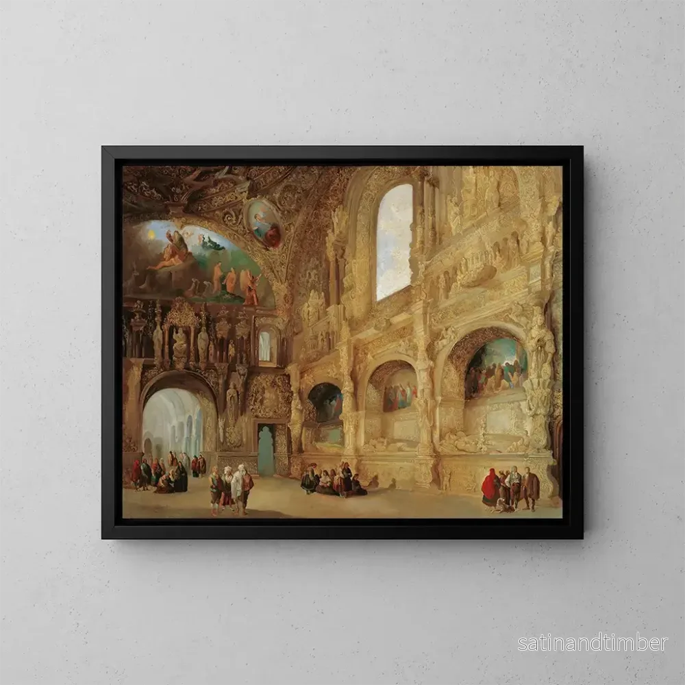 Reproduktion av målningen La chapelle Benavente à Medina de Rioseco – Genaro Pérez Villaamil Reproduktion av målningen La chapelle Benavente à Medina de Rioseco – Genaro Pérez Villaamil
