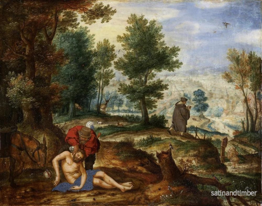 Reproduktion av målningen Landskap med den gode samariten - Pieter Stevens krets - Bild 2