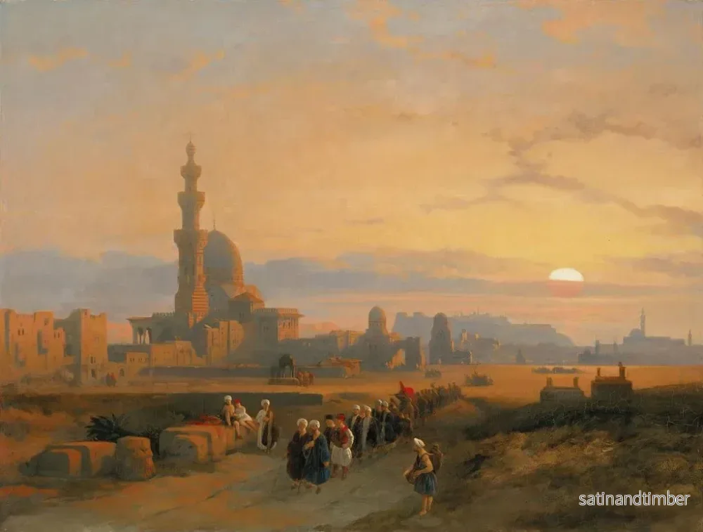 Reproduktion av målningen Procession framför kalifernas gravar i Kairo - David Roberts - Bild 2