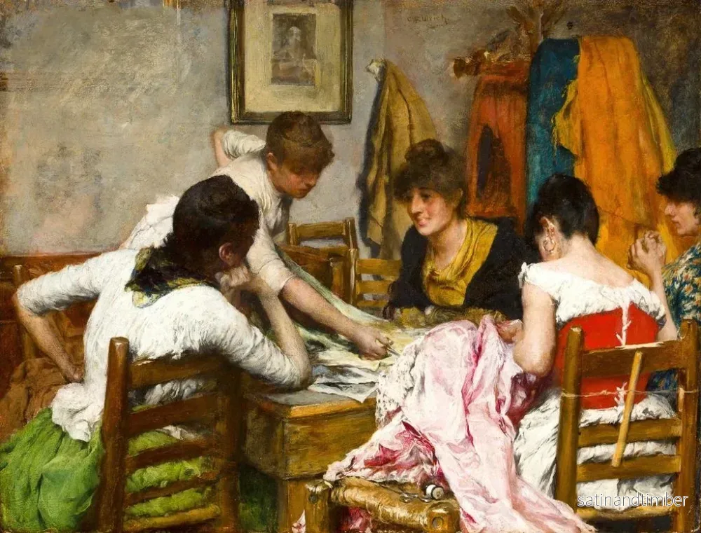 Reproduktion av målningen La nouvelle robe - Charles Frederick Ulrich - Bild 2