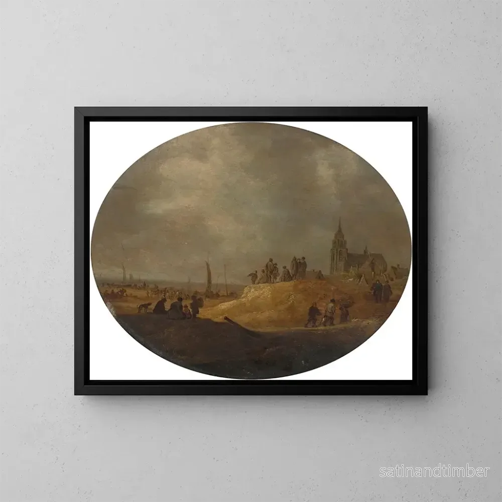 Reproduktion av målningen Vy över Scheveningen från dynorna - Jan van Goyen