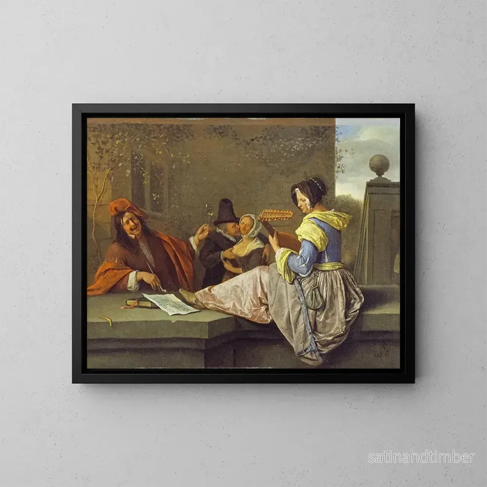 Reproduktion av målningen Le joueur de luth – Jan Steen Reproduktion av målningen Le joueur de luth – Jan Steen