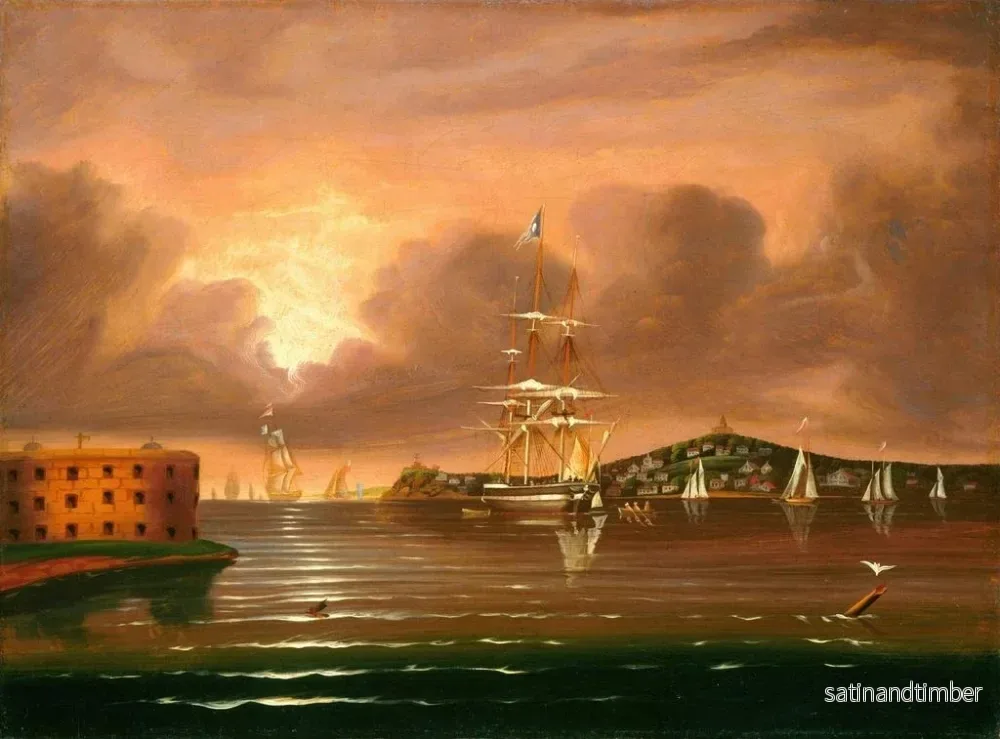 Reproduktion av målningen Ciel menaçant, baie de New York - Thomas Chambers - Bild 2