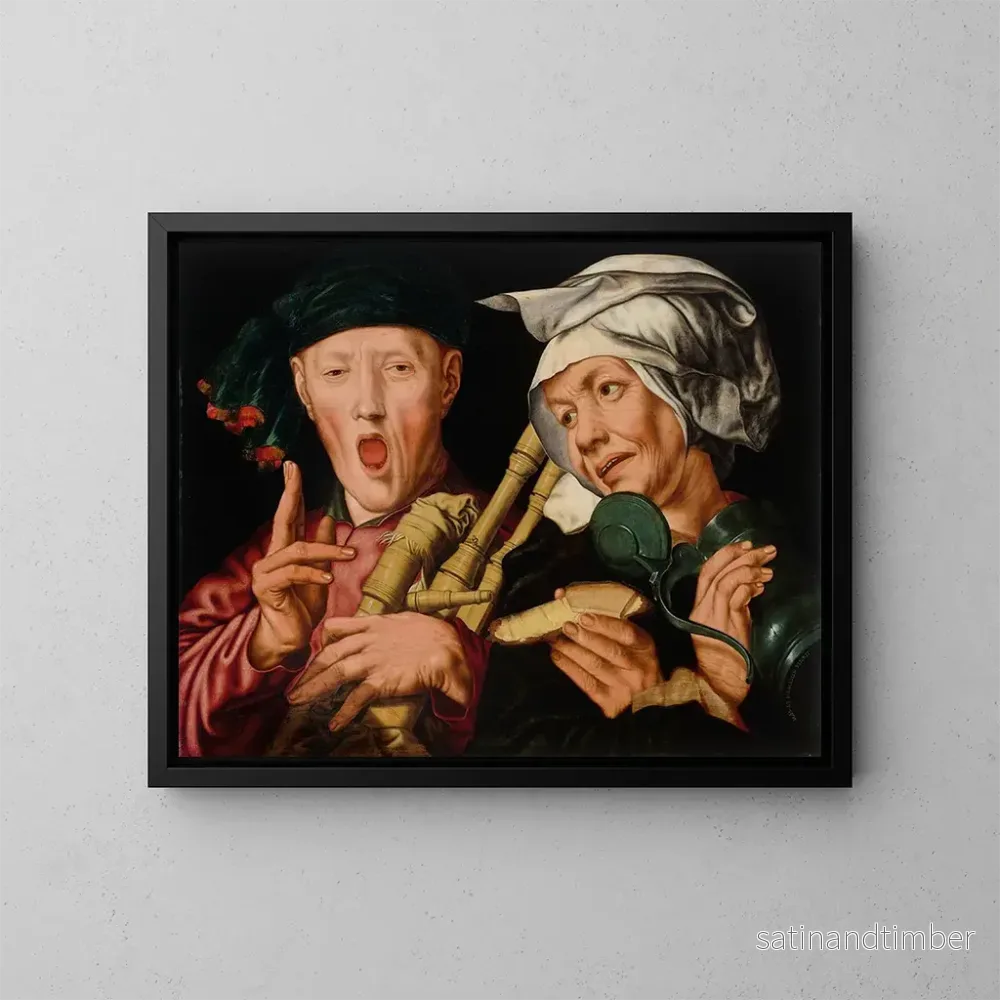 Reproduktion av målningen Le joueur de cornemuse et la femme joyeuse – Jan Sanders van Hemessen Reproduktion av målningen Le joueur de cornemuse et la femme joyeuse – Jan Sanders van Hemessen
