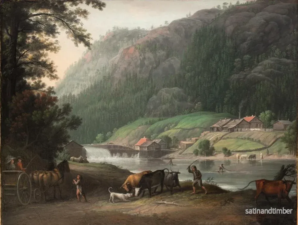 Reproduktion av målningen La vallée de Tistedalen près de Frederikshald en Norvège - Erik Pauelsen - Bild 2