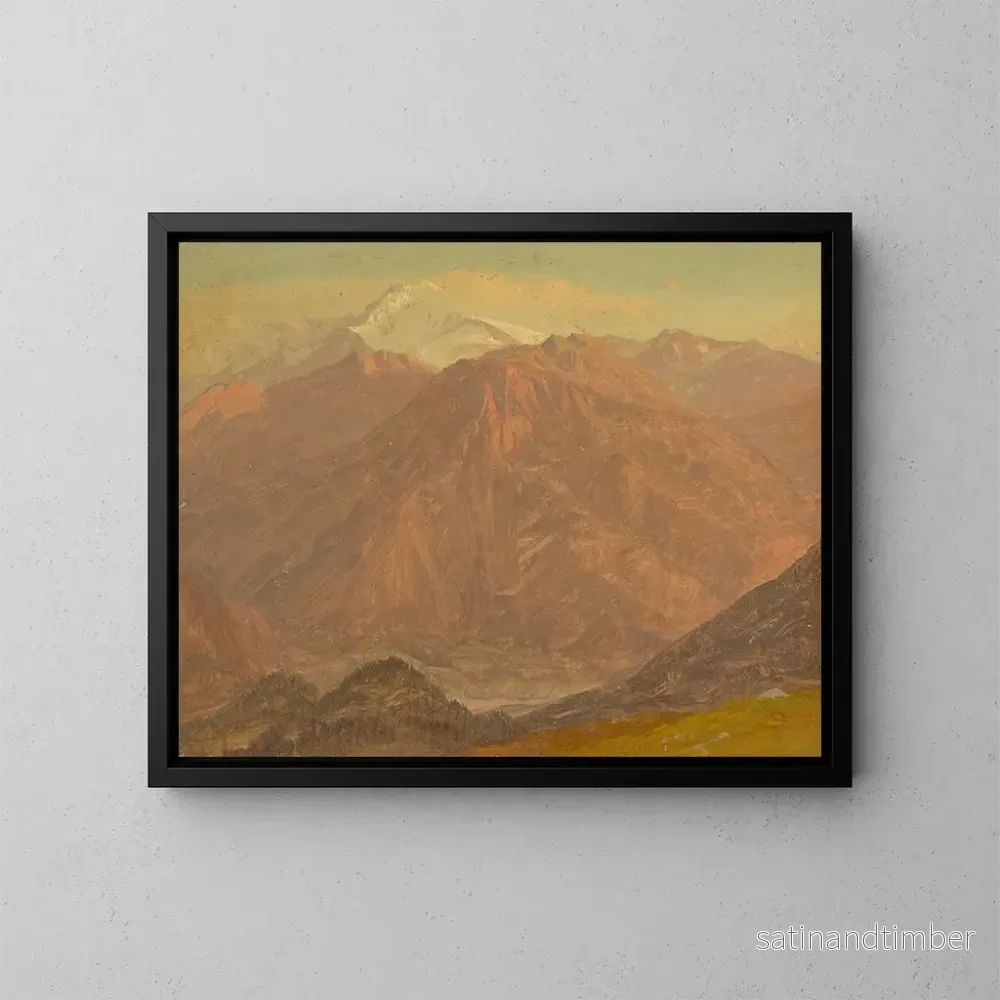 Reproduktion av målningen av Colombias eller Ecuadors berg - Frederic Edwin Church