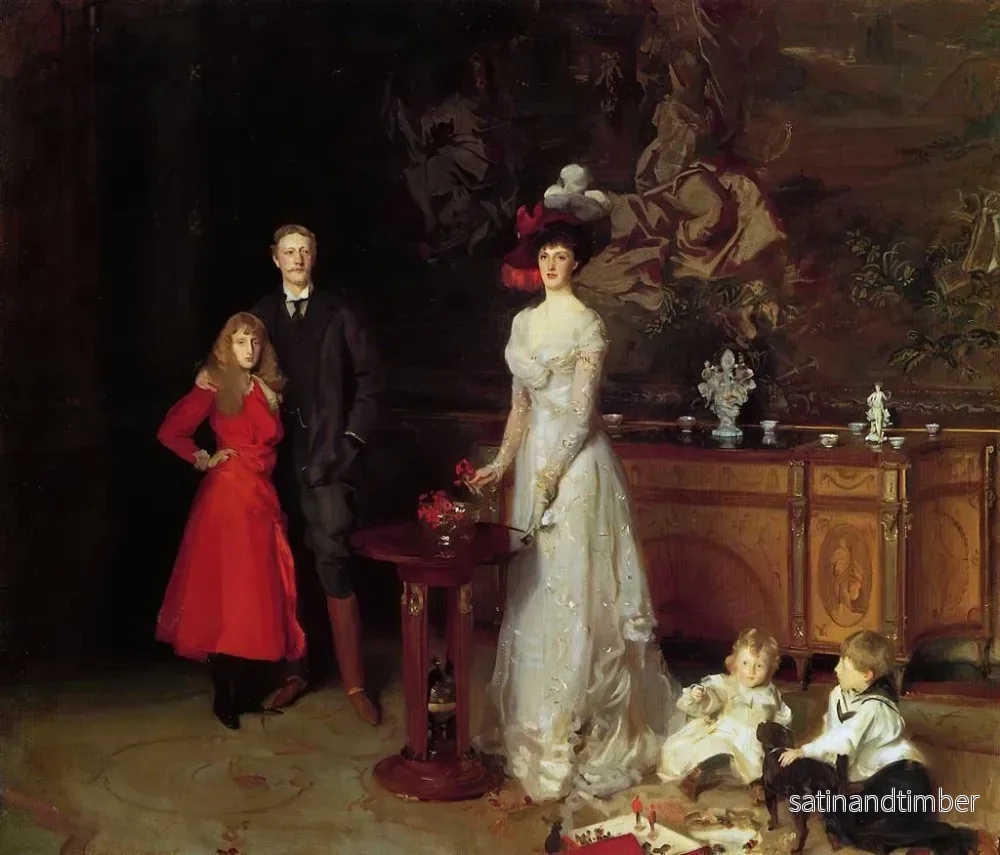 Reproduktion av målningen Sir George Sitwell, Lady Ida Sitwell och deras familj - John Singer Sargent - Bild 2