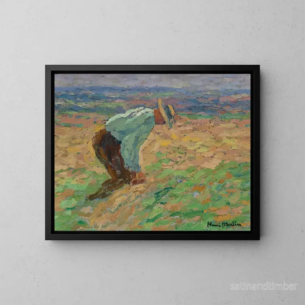 Reproduktion av målningen Lieur de gerbe - Henri Martin