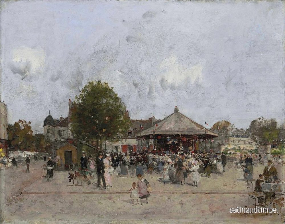 Reproduktion av målningen Fête foraine - Luigi Loir - Bild 2