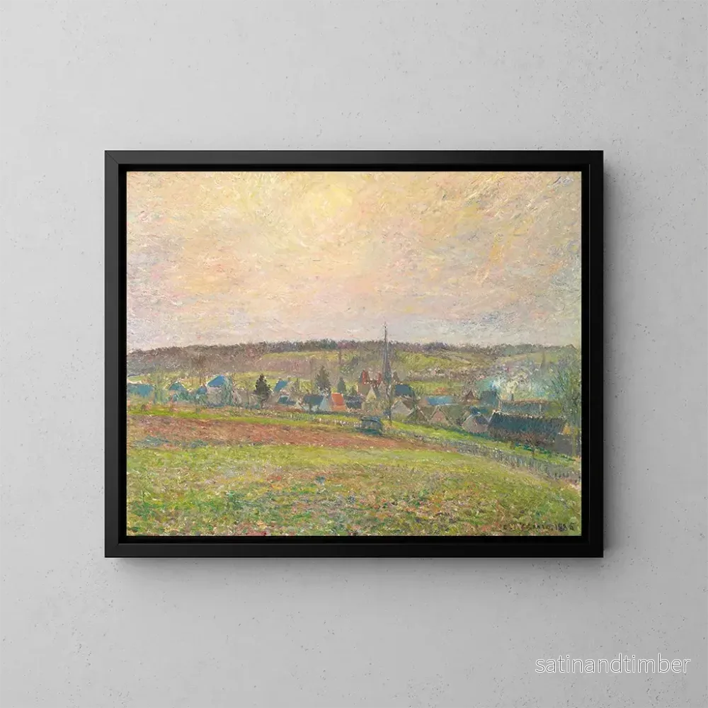 Reproduktion av målningen Le Village de Ragny - Camille Pissarro