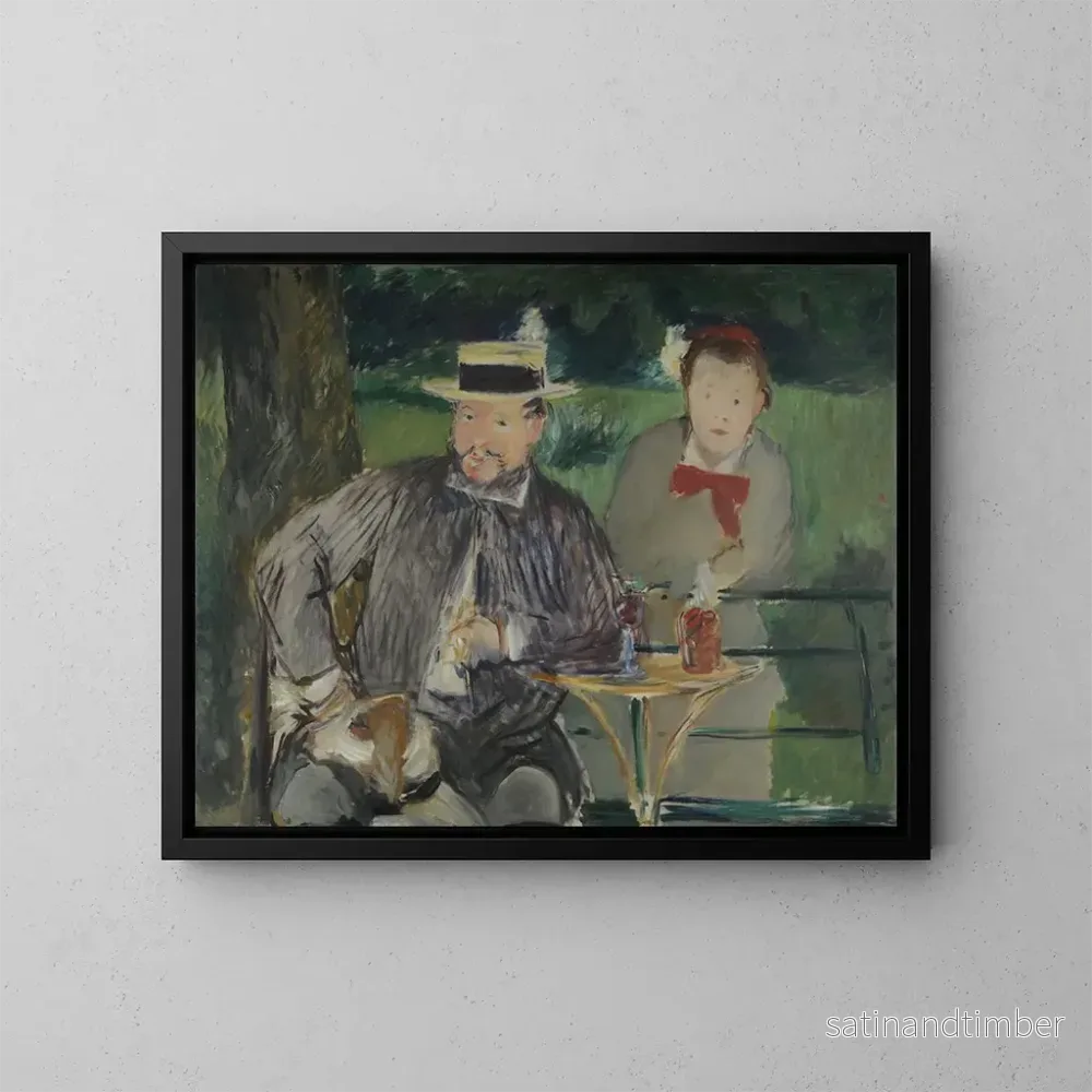 Reproduktion av målningen porträtt av Dernest Hosched och hans dotter Marthe - Édouard Manet