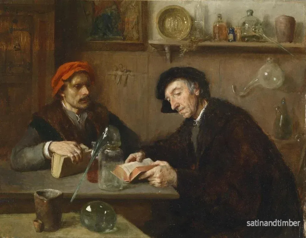 Reproduktion av målningen Les chimistes - Ernst Karl Georg Zimmermann - Bild 2