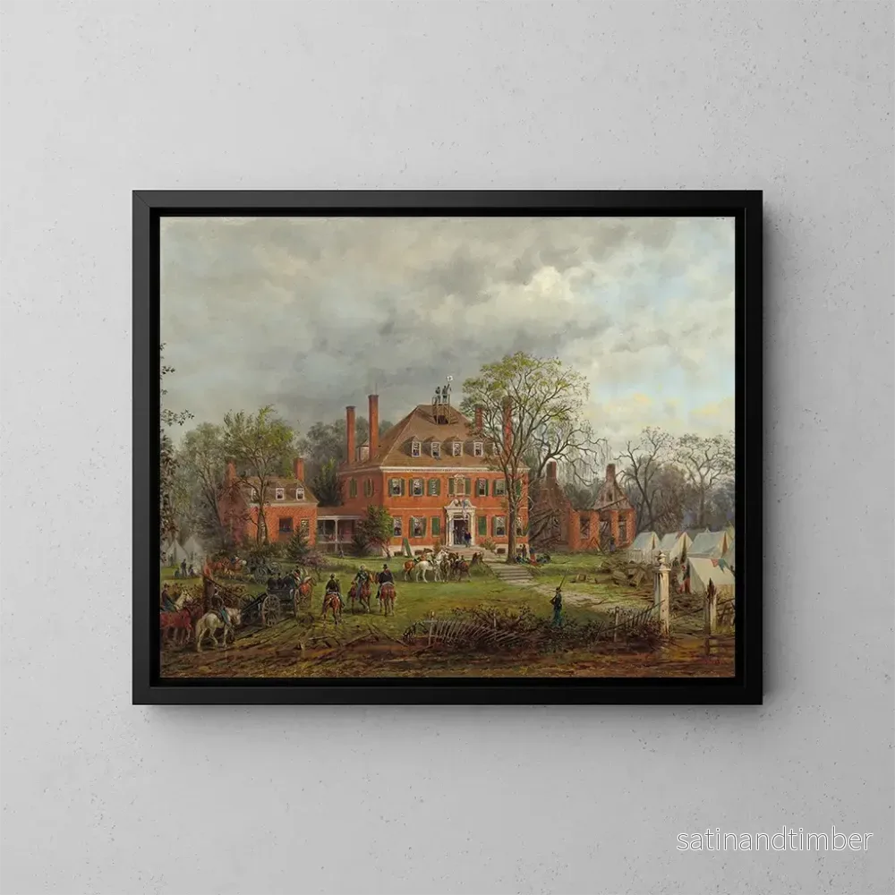 Reproduktion av målningen La vieille maison de Westover - Edward Lamson Henry