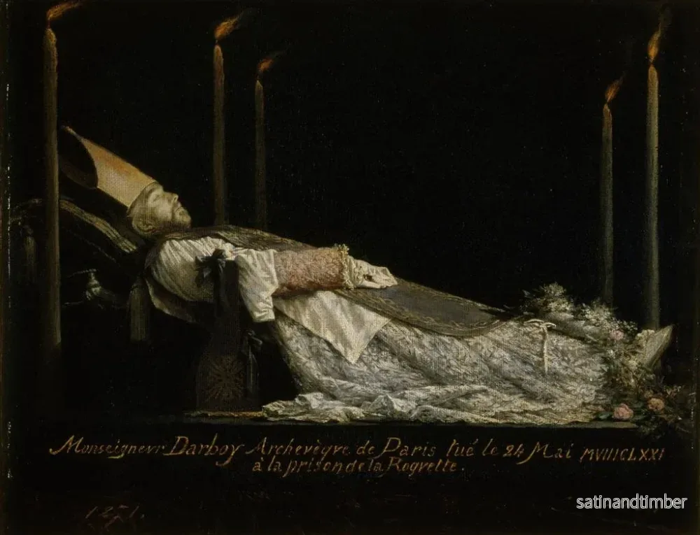 Reproduktion av målningen Monseigneur Darboy, 1813-1871, ärkebiskop av Paris, utställd efter hans död - Théobald Chartran - Bild 2