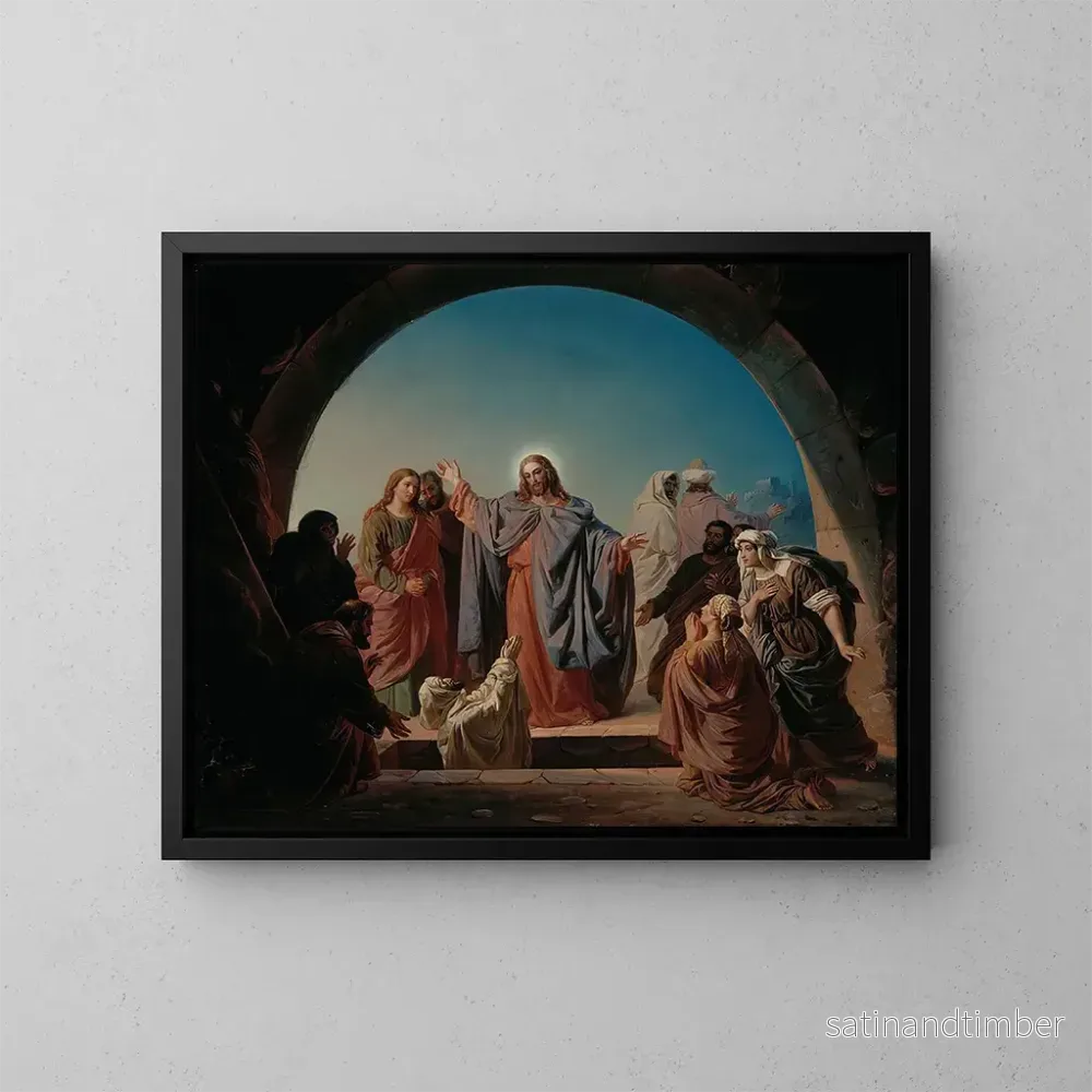 Reproduktion av målningen Jesus väcker Lazarus - Robert Wilhelm Ekman