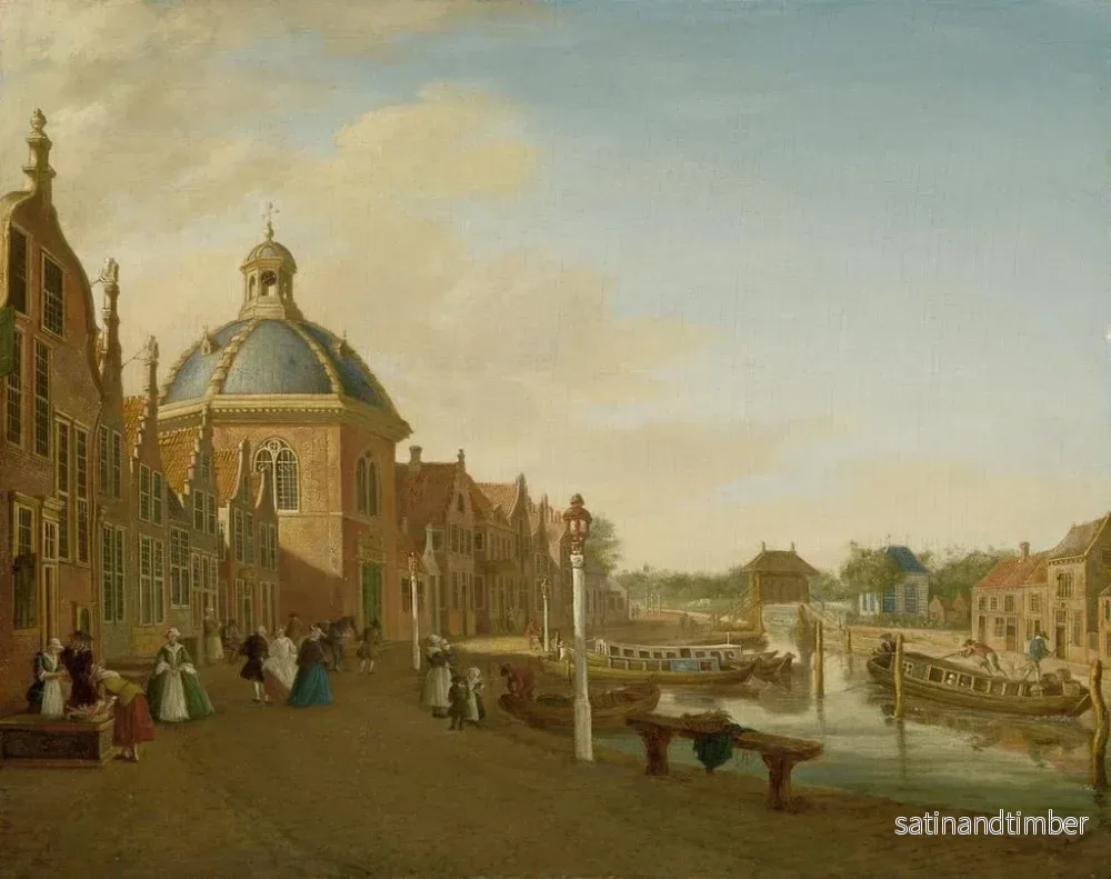 Reproduktion av målningen av Le bassin de radoub dans le canal à péniches à Leidschendam - Paulus Constantijn la Fargue - Bild 2