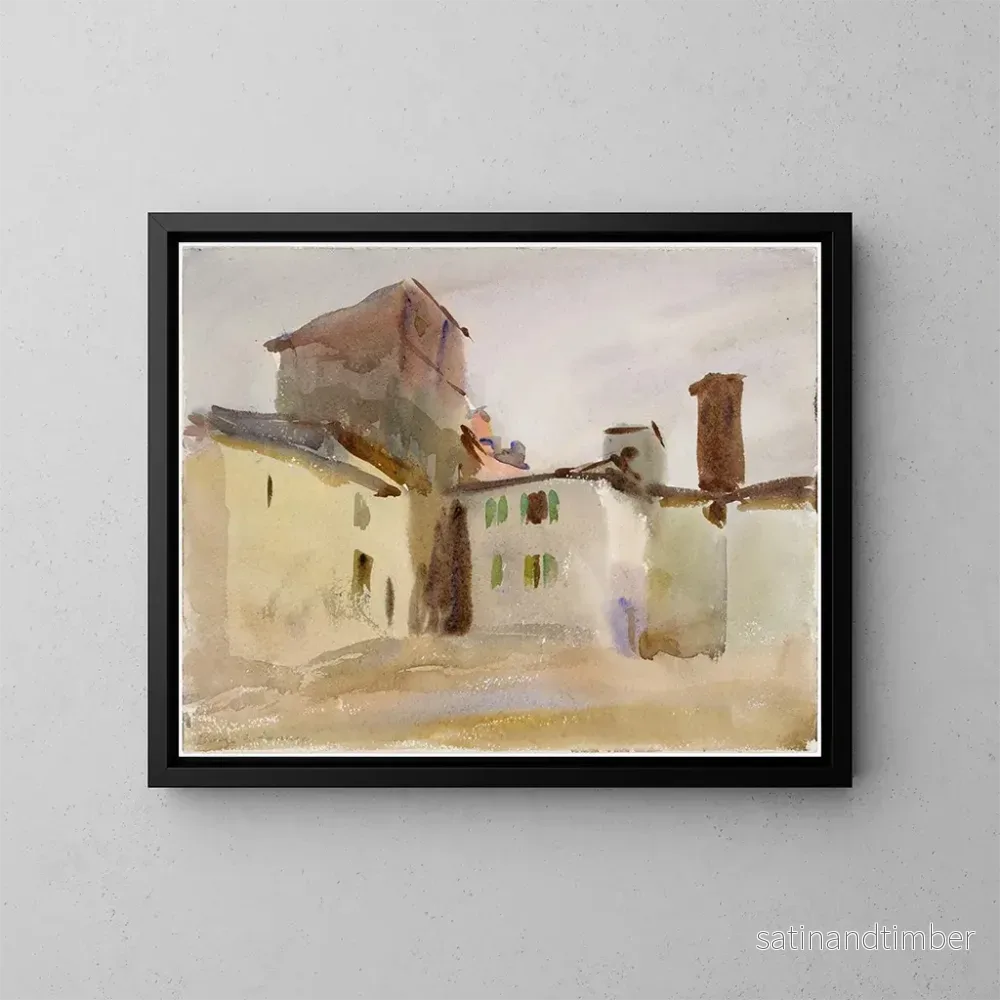 Reproduktion av målningen Borgo San Lorenzo - John Singer Sargent