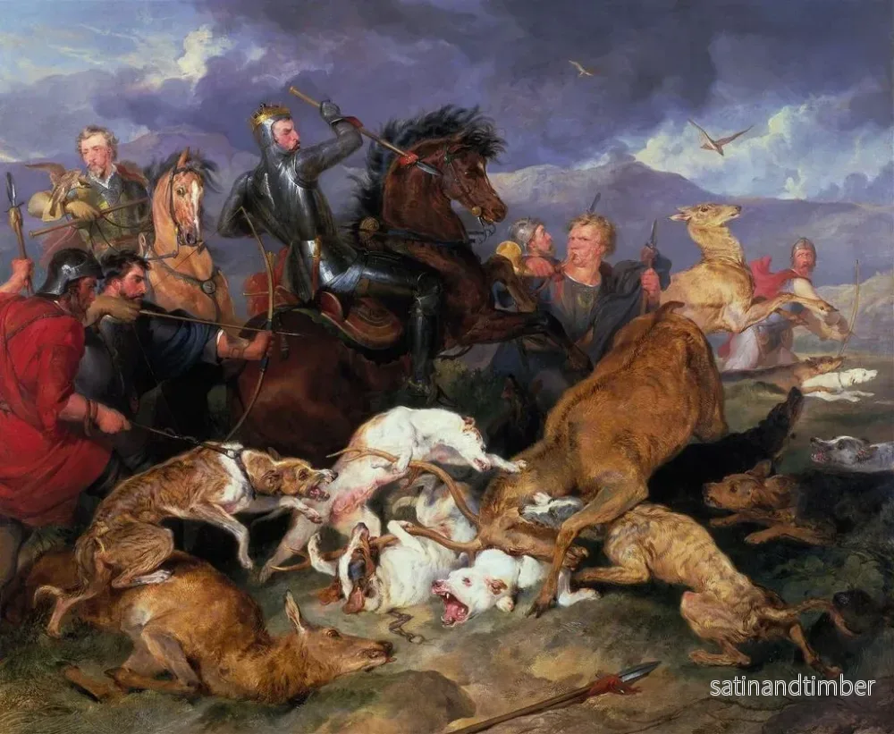 Reproduktion av målningen La chasse de Chevy Chase - Sir Edwin Henry Landseer - Bild 2