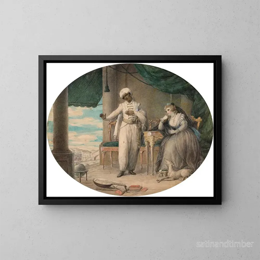 Reproduktion av målningen Othello och Desdemona i Venedig - Samuel Shelley