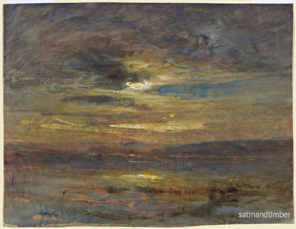 Reproduktion av målningen Solnedgång vid en damm - François-Auguste Ravier - Bild 2