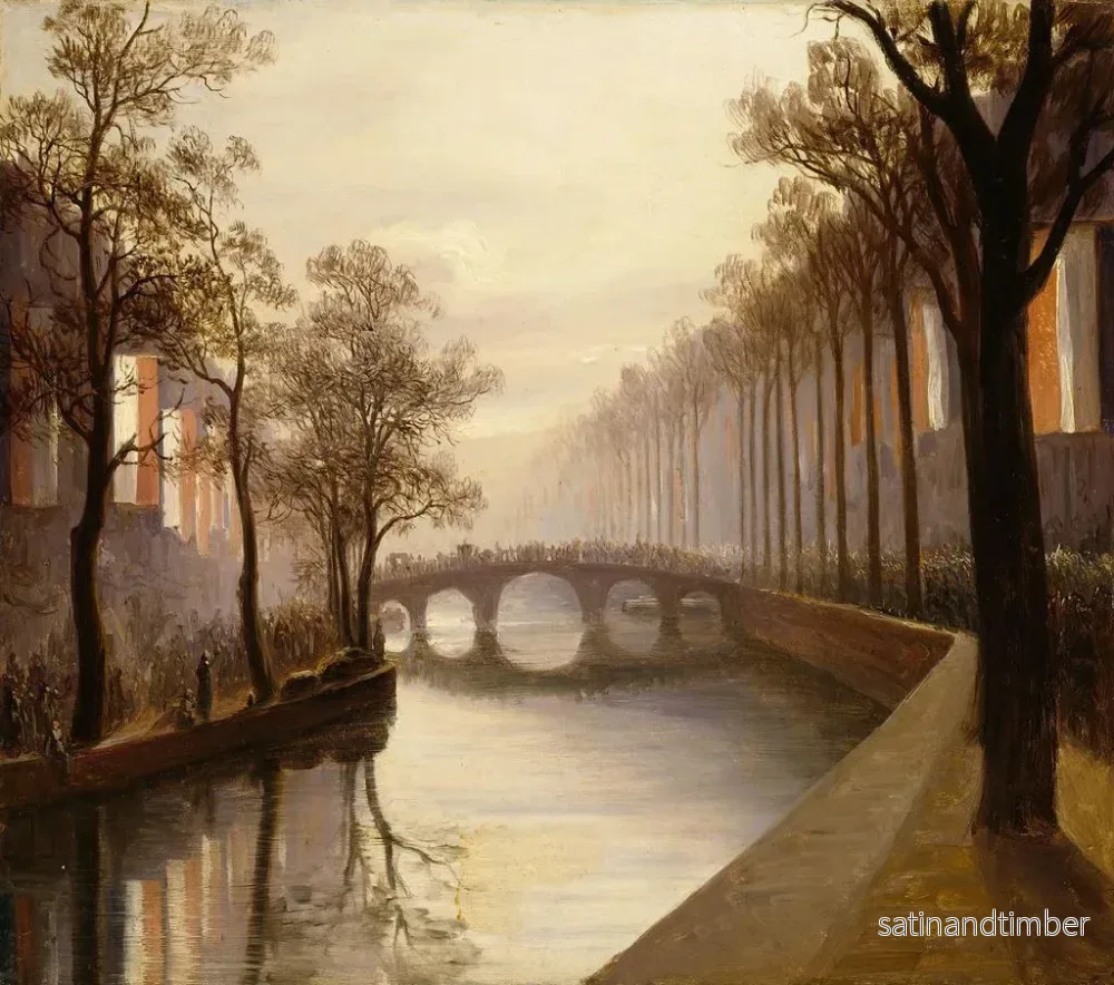 Reproduktion av målningen La procession cérémonielle du roi Guillaume II à Amsterdam en 1840 - Thomas Fearnley - Bild 2