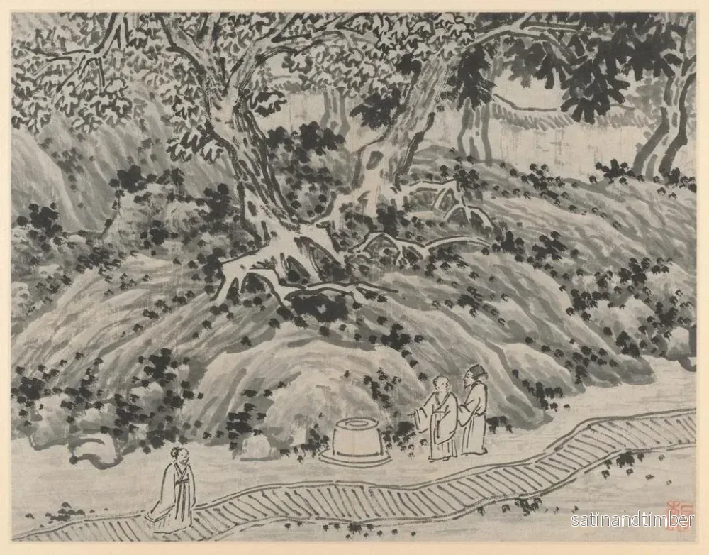 Reproduktion av målningen Le Printemps des fous - Shen Zhou - Bild 2
