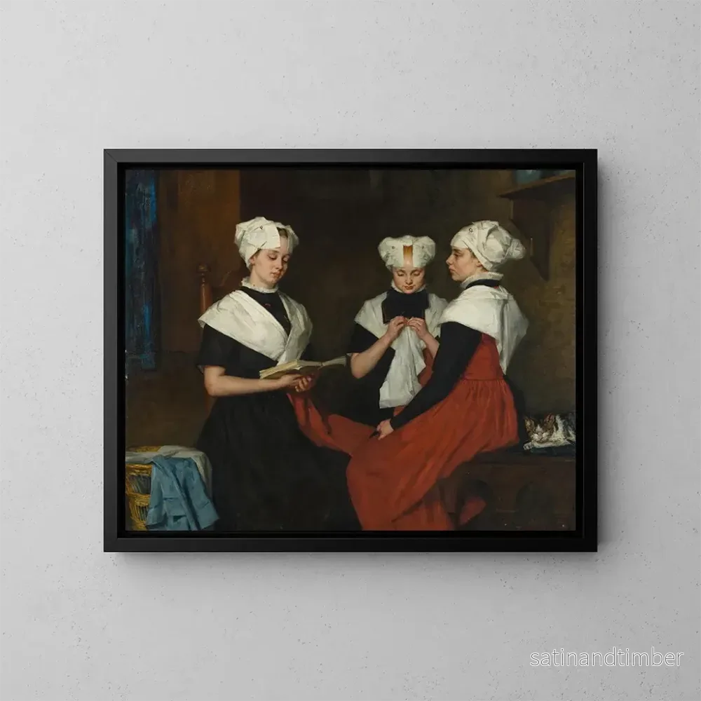 Reproduktion av målningen av tre föräldralösa från staden Amsterdam – Thérèse Schwartze Reproduktion av målningen av tre föräldralösa från staden Amsterdam – Thérèse Schwartze