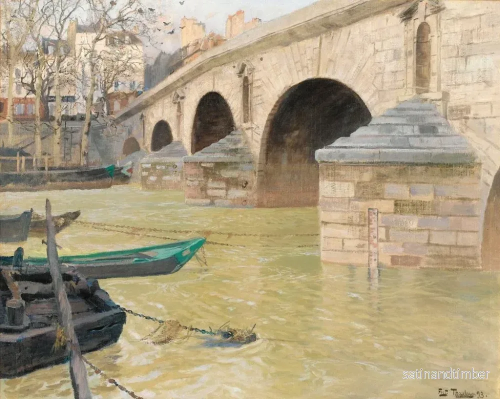 Reproduktion av målningen Le pont Marie à Paris - Frits Thaulow - Bild 2