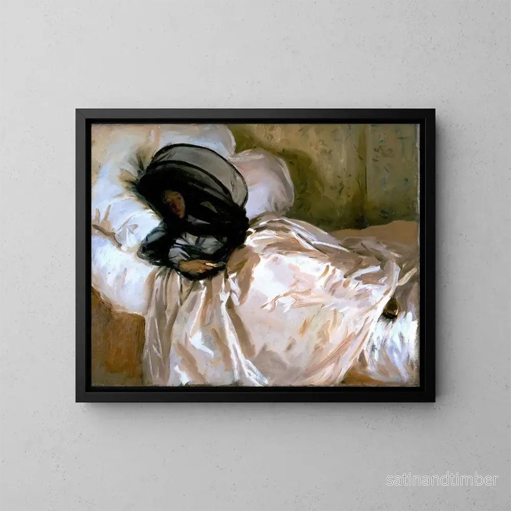 Reproduktion av målningen Le Moustiquaire - John Singer Sargent