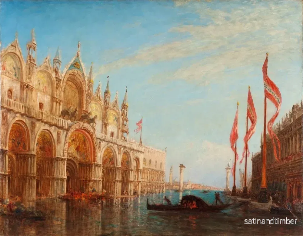 Reproduktion av målningen La Place Saint-Marc, översvämning av 1863 - Félix Ziem - Bild 2