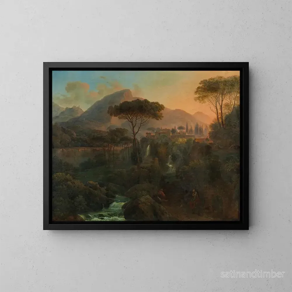 Reproduktion av målningen Villa Gregoriana à Tivoli – Johann Nepomuk Schadlberger Reproduktion av målningen Villa Gregoriana à Tivoli – Johann Nepomuk Schadlberger